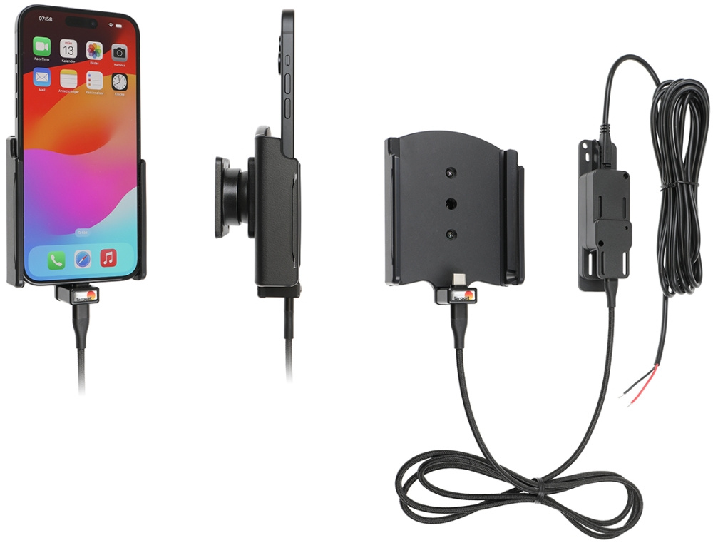 Brodit Aktiv holder for fast montering, Apple iPhone 15 Plus 