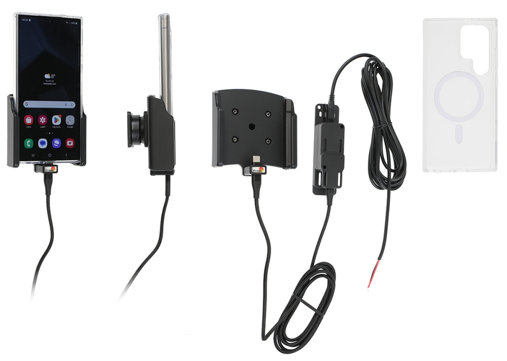 Brodit Mobildeksel med Aktiv holder for fast installasjon, Samsung Galaxy S24 Ultra SM-S928B/DS 