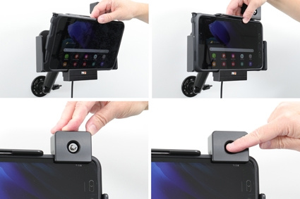 Brodit Holder med nøkkel-lås, Samsung Galaxy Tab Active 2 SM-T390/SM-T395/3 SM-T570/SM-T575/5 SM-X300/SM-X306B