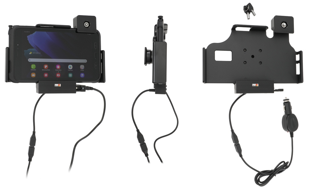 Brodit Holder med fjær-lås, Samsung Galaxy Tab Active 2 SM-T390/SM-T395/3 SM-T570/SM-T575