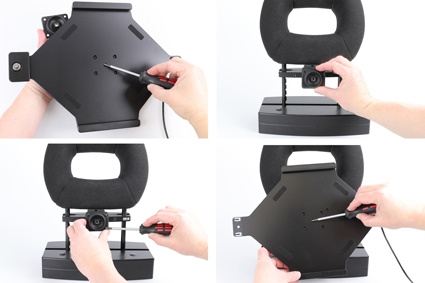 Brodit Holder med nøkkel-lås, Apple iPad Air 13 2024  (A2898, A2899, A2900)/Air 13 2025 M3 (A3268, A3268, A2371)/Pro 12,9 2018 (A1876, A1895, A1983, A2014)/Pro 12.9 2020 (A2069, A2232, A2229)/Pro 13 (A2925, A2926, A3007)