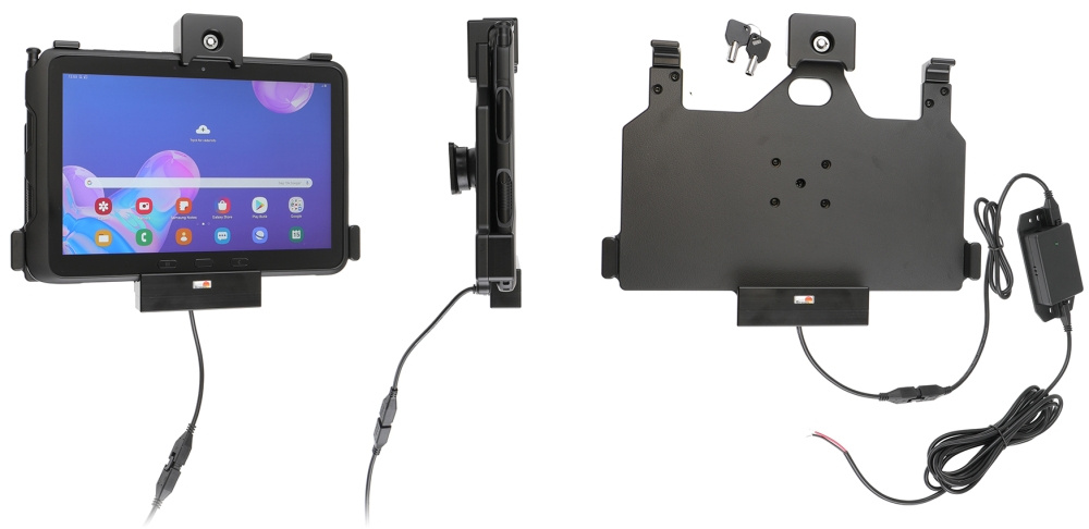 Brodit Holder med nøkkellås, Samsung Galaxy Tab Active Pro T540/T545/T547/T547U 