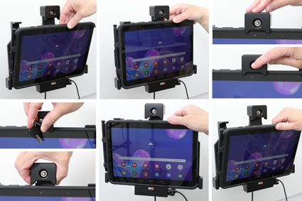 Brodit Holder med nøkkel-lås, Samsung Galaxy Tab Active Pro T540/T545/T547/T547U 