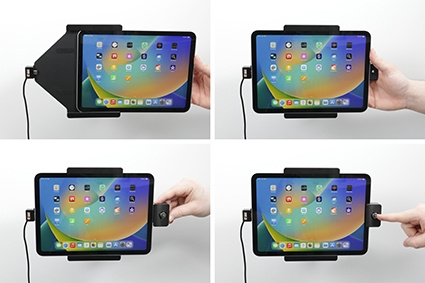 Brodit Holder med nøkkellås, Apple iPad 10th Gen (A2696, A2757, A2777)/2025 A16 (A3354, A3355, A3356)