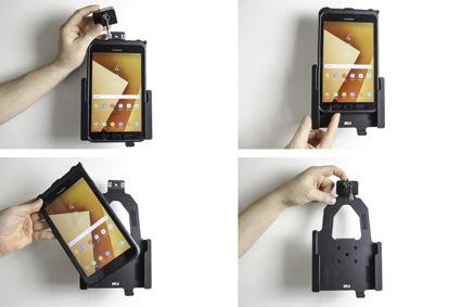 Brodit Holder med nøkkellås, Samsung Galaxy Tab Active 2 SM-T390/SM-T395/3 SM-T570/SM-T575/5 SM-X300/SM-X306B