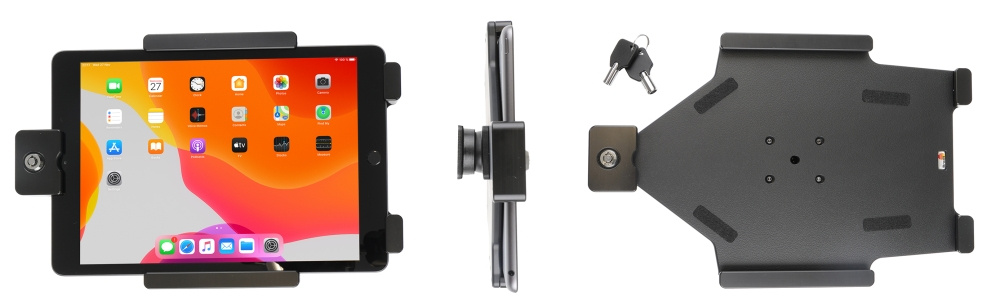 Brodit Holder med nøkkellås, Apple iPad 10.2 7th Gen (A2197, A2198, A2200)/8th Gen (A2428, A2429, A2430, A2270)/9th Gen (A2602, A2603, A2604, A2605)