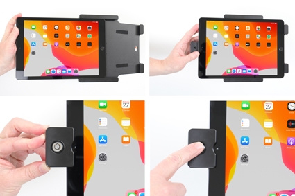 Brodit Holder med nøkkellås, Apple iPad 10.2 7th Gen (A2197, A2198, A2200)/8th Gen (A2428, A2429, A2430, A2270)/9th Gen (A2602, A2603, A2604, A2605)