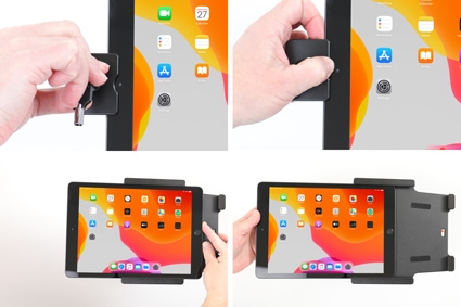 Brodit Holder med nøkkellås, Apple iPad 10.2 7th Gen (A2197, A2198, A2200)/8th Gen (A2428, A2429, A2430, A2270)/9th Gen (A2602, A2603, A2604, A2605)