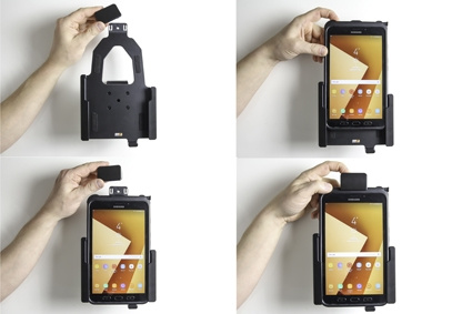 Brodit Holder med fjær-lås, Samsung Galaxy Tab Active 2 SM-T390/SM-T395/3 SM-T570/SM-T575/5 SM-X300/SM-X306B