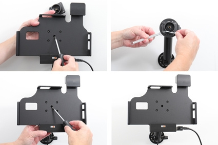 Brodit Holder med fjær-lås, Samsung Galaxy Tab Active 2 SM-T390/SM-T395/3 SM-T570/SM-T575/5 SM-X300/SM-X306B