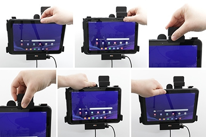 Brodit Holder med fjær-lås, Samsung Galaxy Tab Active 4 Pro SM-T630/SM-T636 