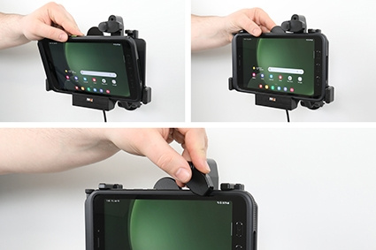 Brodit Holder med fjær-lås, Samsung Galaxy Tab Active 3 SM-T570/SM-T575/5 SM-X300/SM-X306B