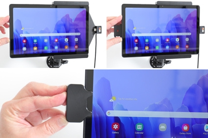 Brodit Holder med fjær-lås, Samsung Galaxy Tab A7 10.4 (2020) SM-T500/SM-T505 