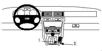 Audi A6 98-03, konsoll