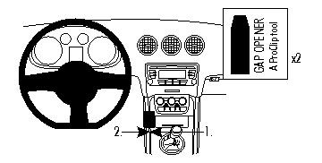 Audi TT 07-14, Konsoll, venstre