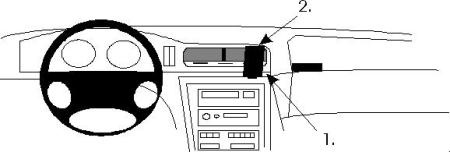 ProClip Monteringsbøyle BMW 840-850 E31 90-01, Sentrert