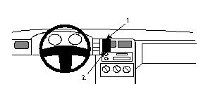 ProClip Monteringsbøyle Volkswagen Caddy 95-03, Sentrert