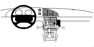 ProClip Monteringsbøyle Daewoo Musso 95-00, Vinklet
