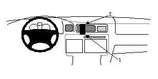 ProClip Monteringsbøyle Toyota LandCruiser Hg 80/Lexus LX Serie 95-98, Sentrert