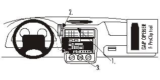 ProClip Monteringsbøyle Chevrolet Camaro/Z28 97-02, Sentrert