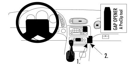 ProClip Monteringsbøyle Chevrolet Corvette 97-04, Vinklet