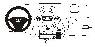 ProClip Monteringsbøyle Toyota Yaris 99-02/Yaris Verso 99-05, Vinklet