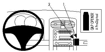 ProClip Monteringsbøyle Chevrolet Corvette 08-13, Vinklet