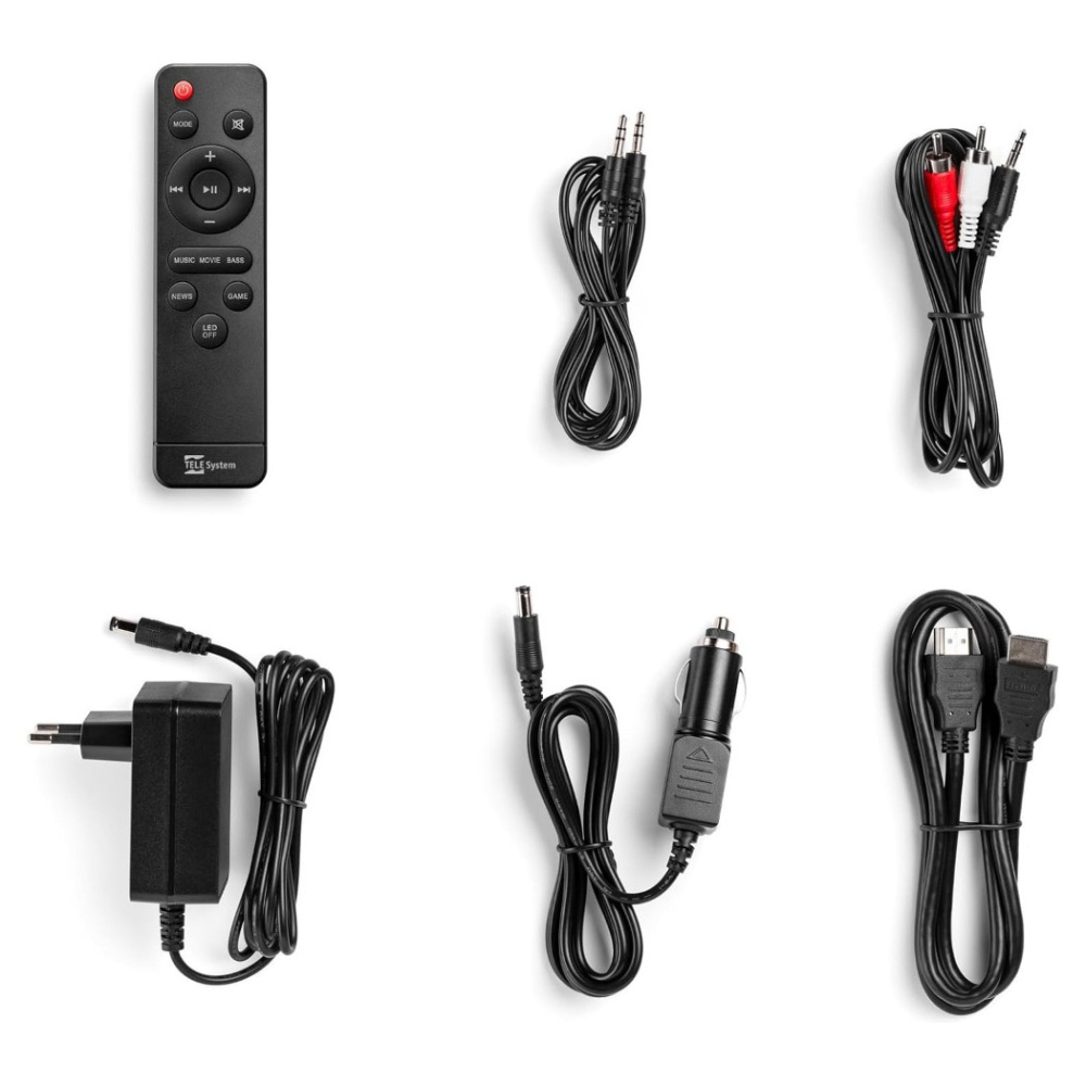 TELE System SONIC TS5430, kompakt 12V-soundbar