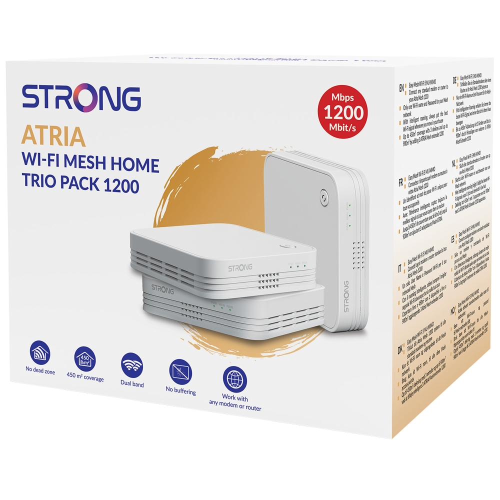 Strong MESH1200-3, Wi-Fi Mesh-system med 3 enheter