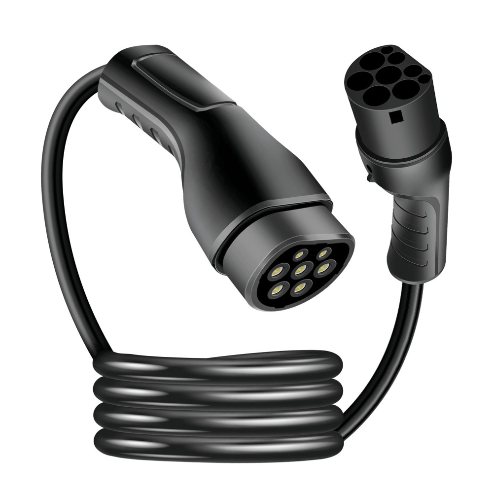 LogiLink EVC0121, Type 2-ladekabel 32 A, 22 kW, 5 m