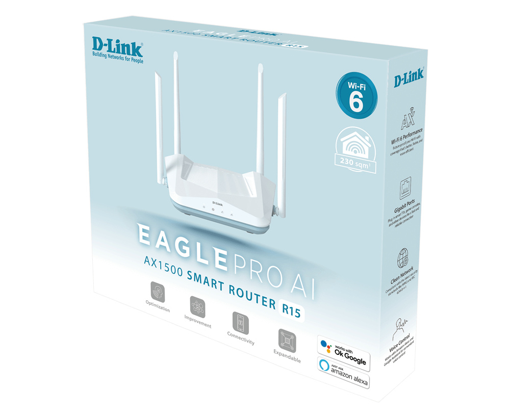 D-Link R15 AX1500, smart router
