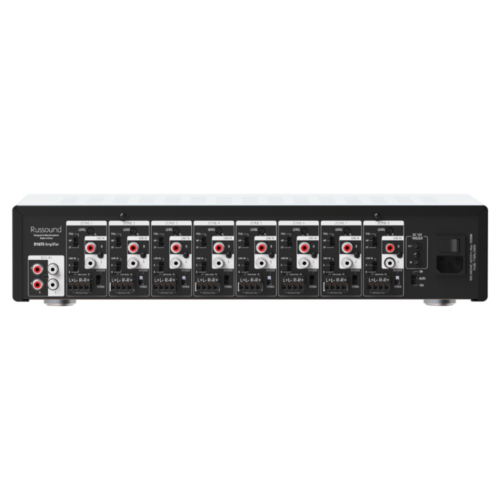 Russound D1675, multiromforsterker med 16 kanaler