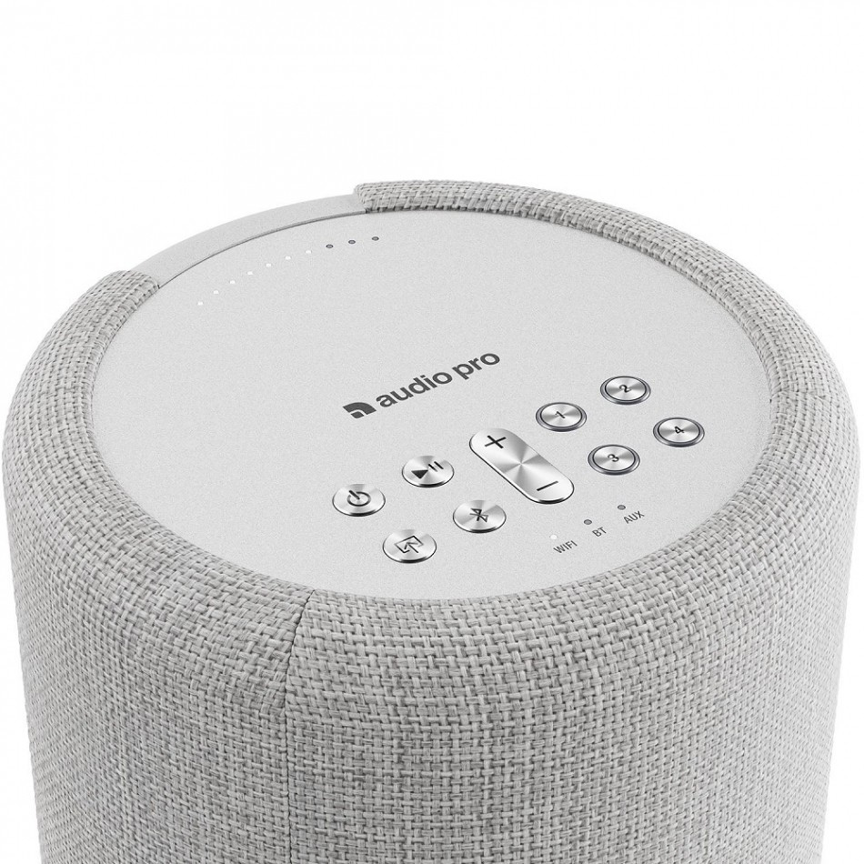 Audio Pro A10 MKII W, kompakt multiromshøyttaler med WiFi, lysegrå stykk