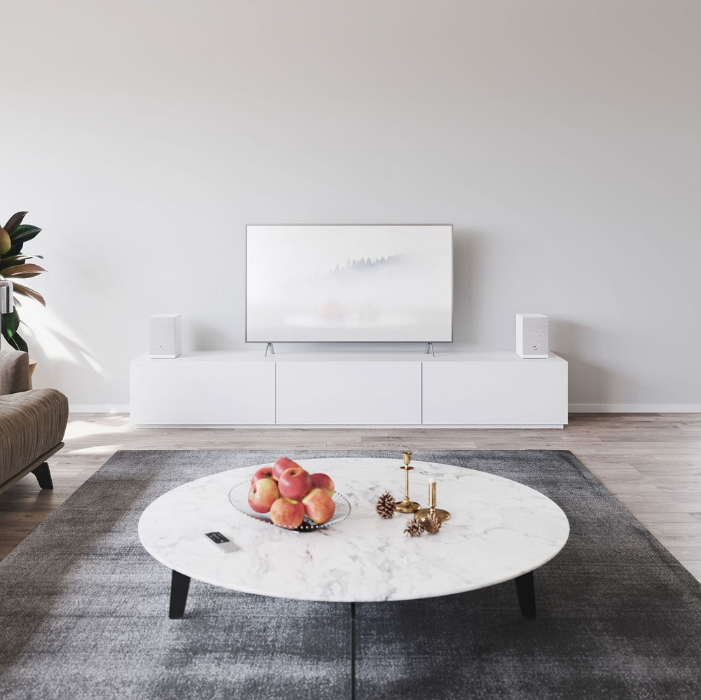 Audio Pro A26 stativhøyttalere med Wifi & BT, hvit par