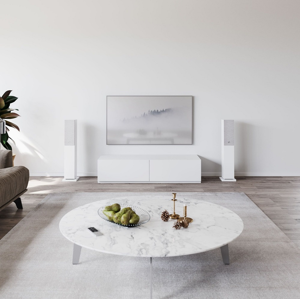 Audio Pro A36 gulvhøyttaler med Wifi & BT, hvit par