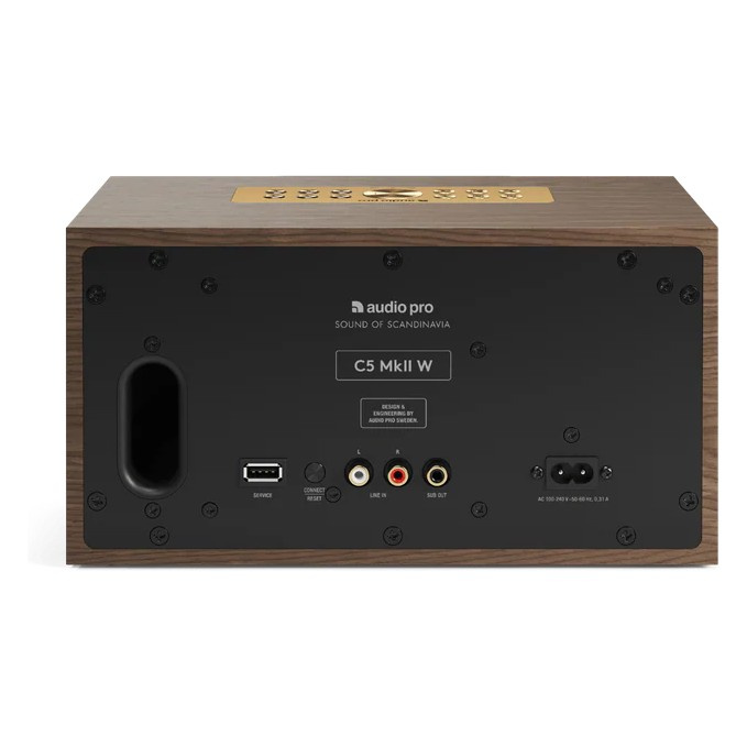 Audio Pro C5 MKII W, WiFi-høyttaler, valnøtt