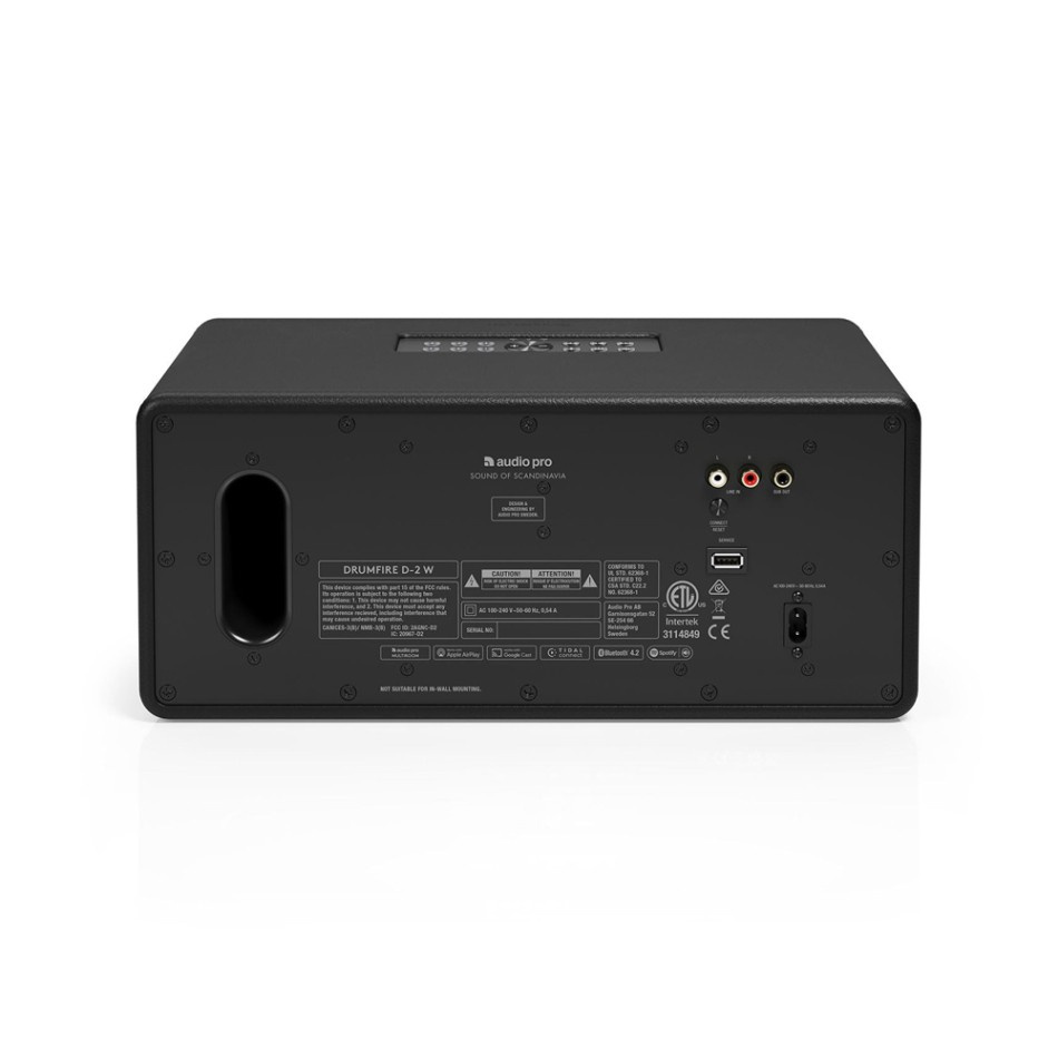 Audio Pro Drumfire D-2 W høyttaler med Chromecast & AirPlay 2, svart