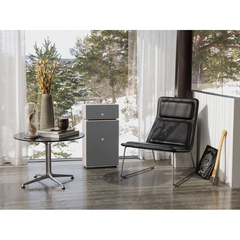 Audio Pro Drumfire II W Wi-Fi-høyttaler med Google Cast & AirPlay 2, hvit