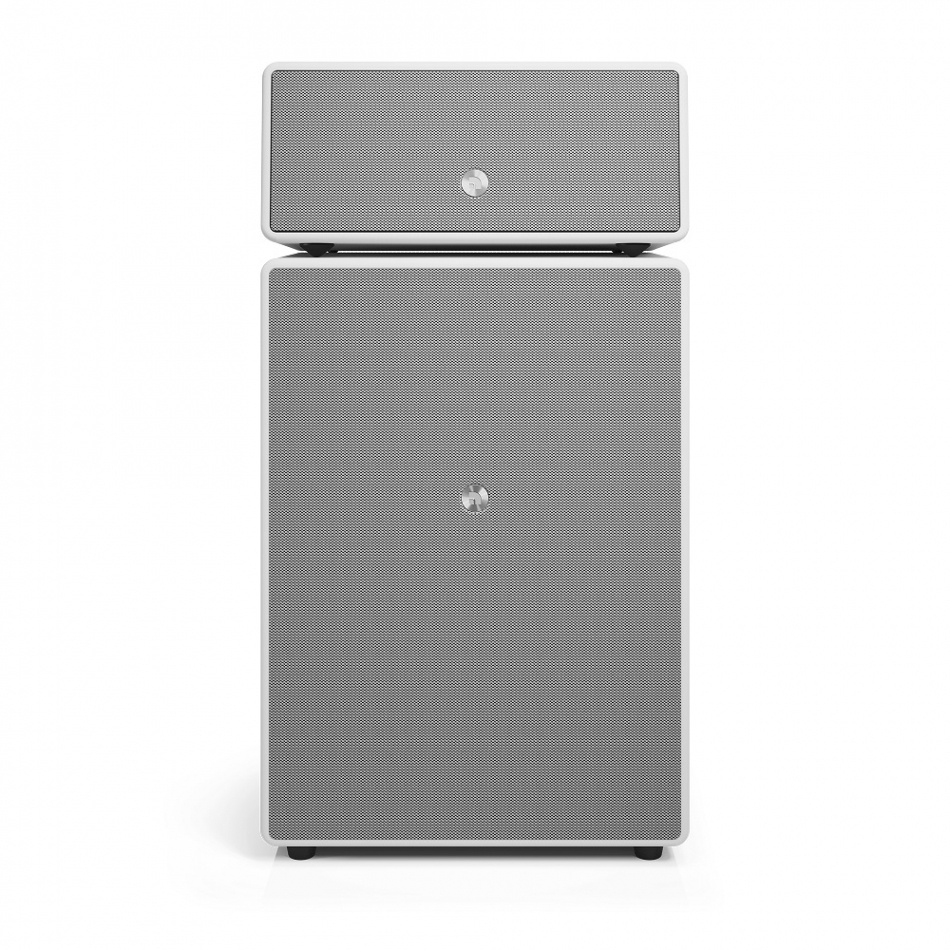 Audio Pro Drumfire II wifi-høyttaler med Google Cast & AirPlay 2, hvit