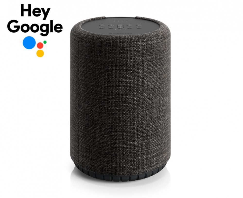 Audio Pro G10 i mørk grå, stemmestyrt smarthøyttaler