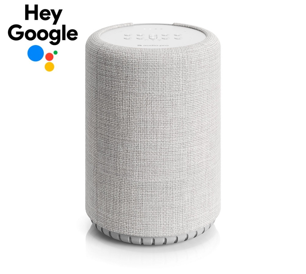 Audio Pro G10 i lysegrå, stemmestyrt smarthøyttaler