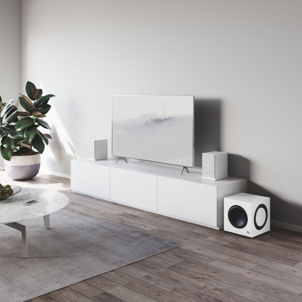 Audio Pro SW10, aktiv subwoofer hvit