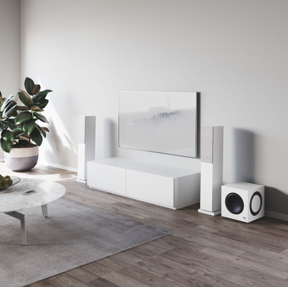 Audio Pro SW10, aktiv subwoofer hvit