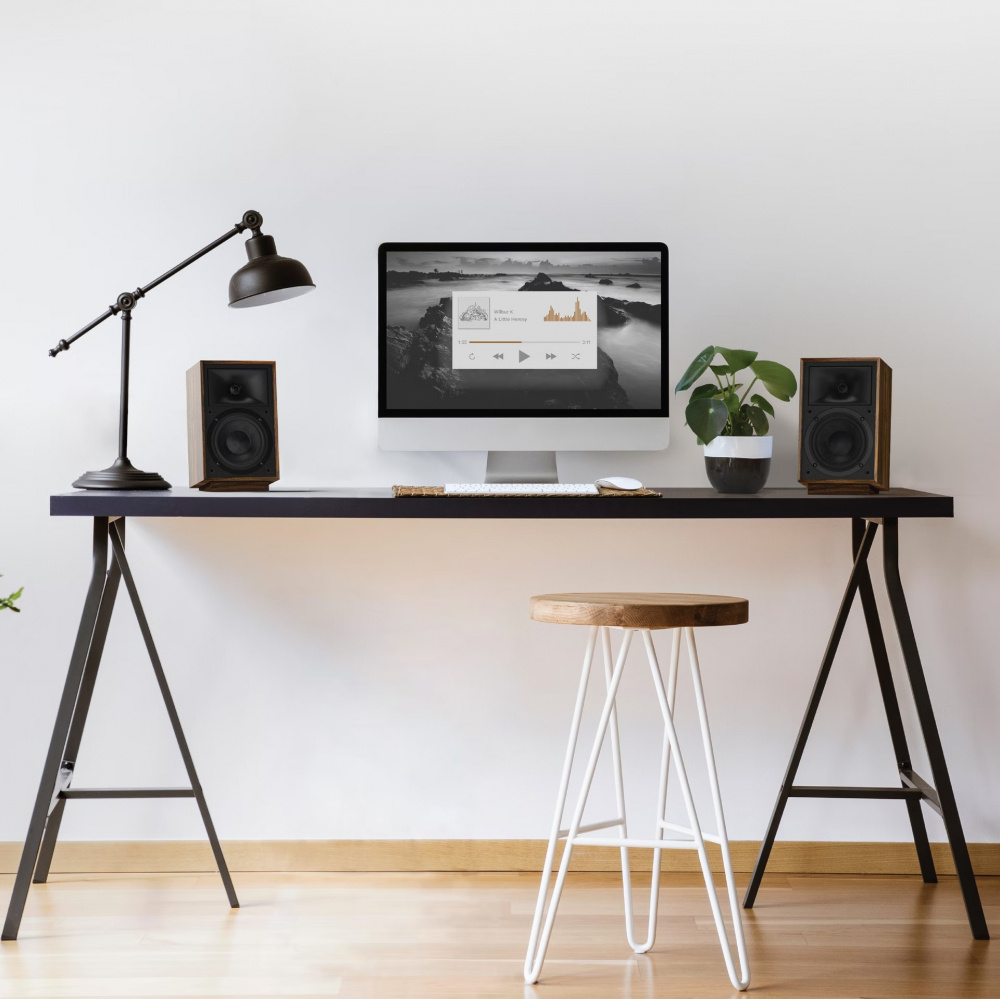 Klipsch ProMedia Heritage 2.1 aktivt högtalarsystem med Bluetooth, valnöt