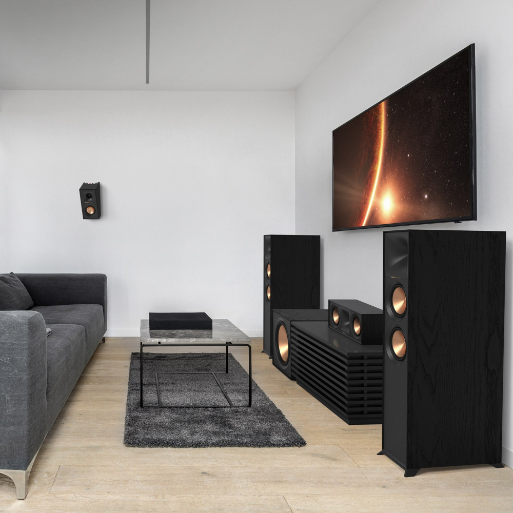 Klipsch R-605FA golvhögtalare med Dolby Atmos, svart par