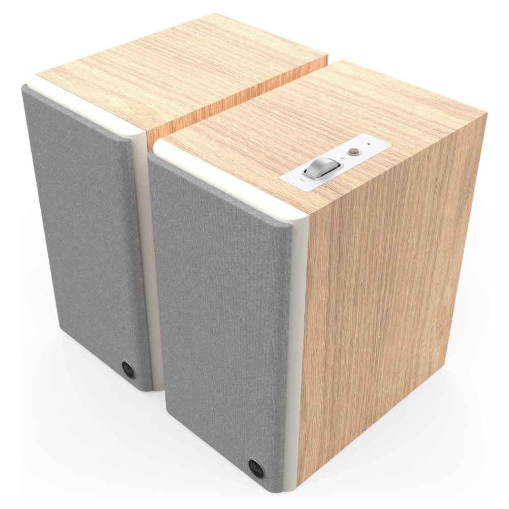 Klipsch The Fives II aktive streaminghøyttalere med HDMI og Dolby Atmos, par i eik