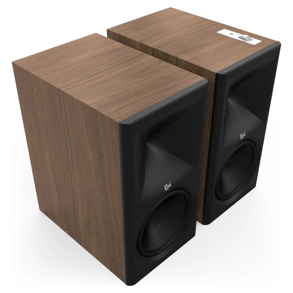Klipsch The Nines II aktive streaminghøyttalere med HDMI & Dolby Atmos, valnøtt par