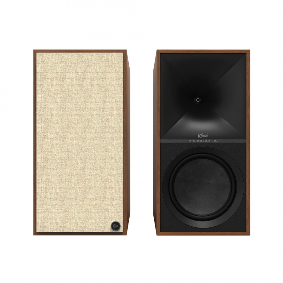 Klipsch The Nines, aktiva stativhögtalare, valnöt