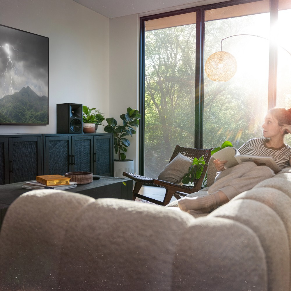 Klipsch The Sevens II aktive streaminghøyttalere med HDMI & Dolby Atmos, svart par