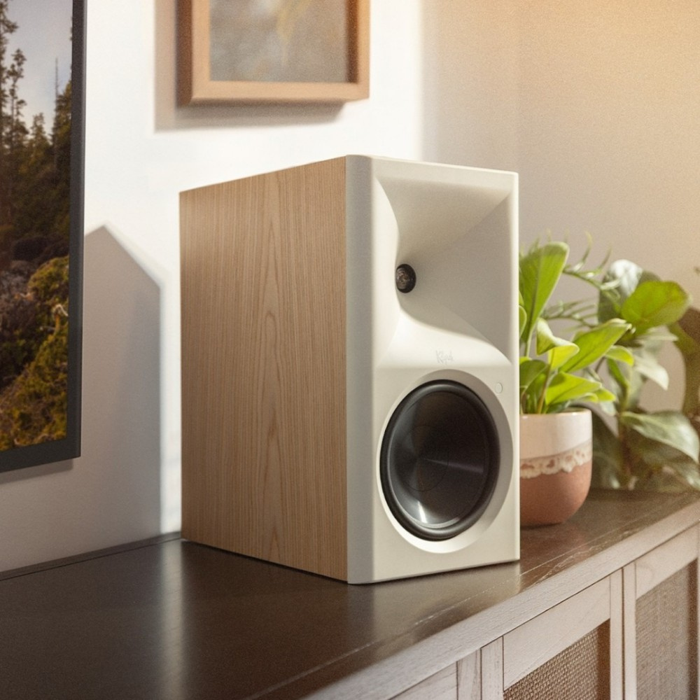 Klipsch The Sevens II aktive strømmehøyttalere med HDMI og Dolby Atmos, eikepar